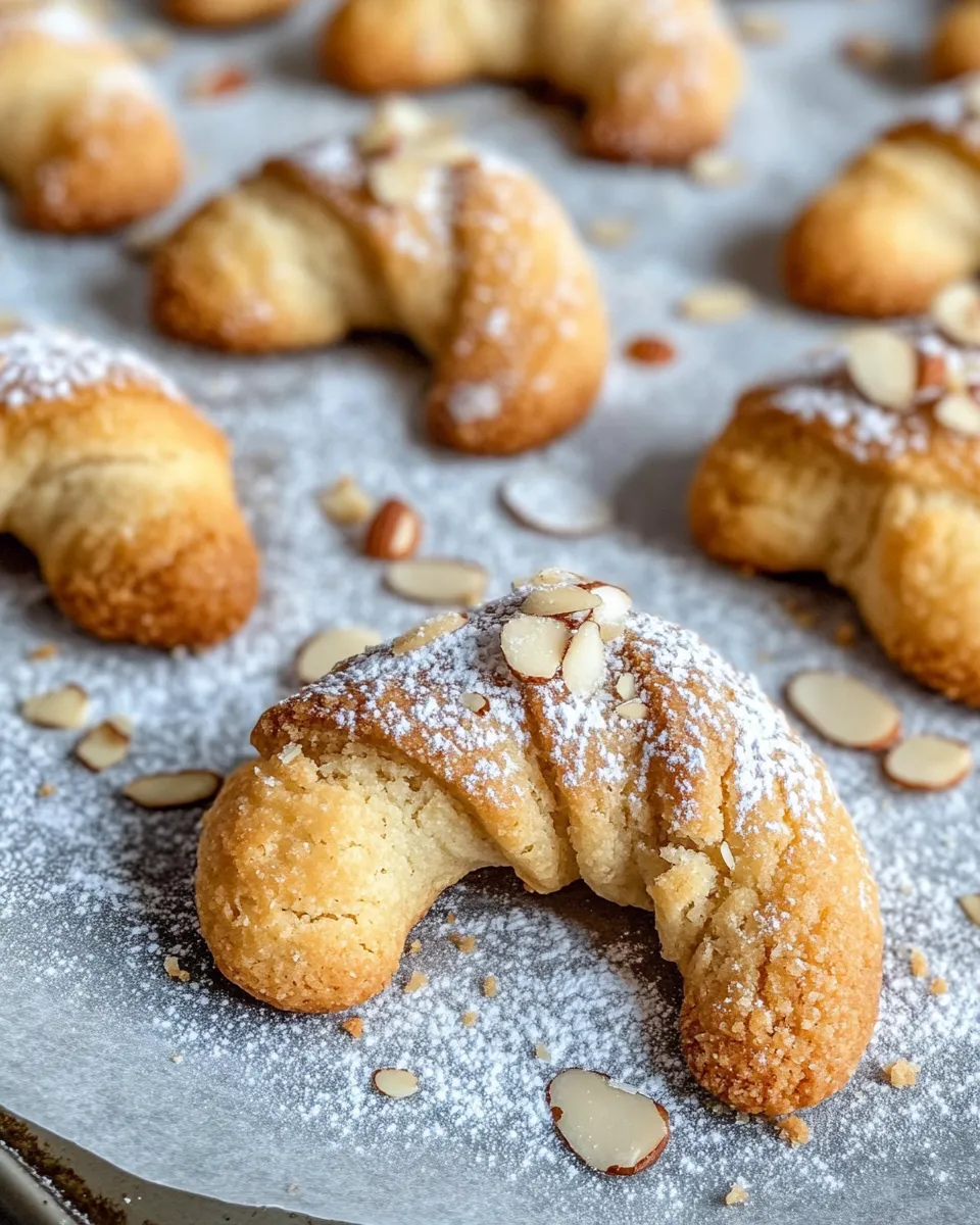 Homemade Almond Crescent Cookies photo