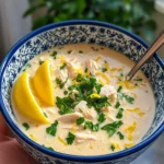 Homemade Avgolemono (Greek Lemon Chicken Soup) recipe photo