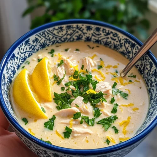 Homemade Avgolemono (Greek Lemon Chicken Soup) recipe photo