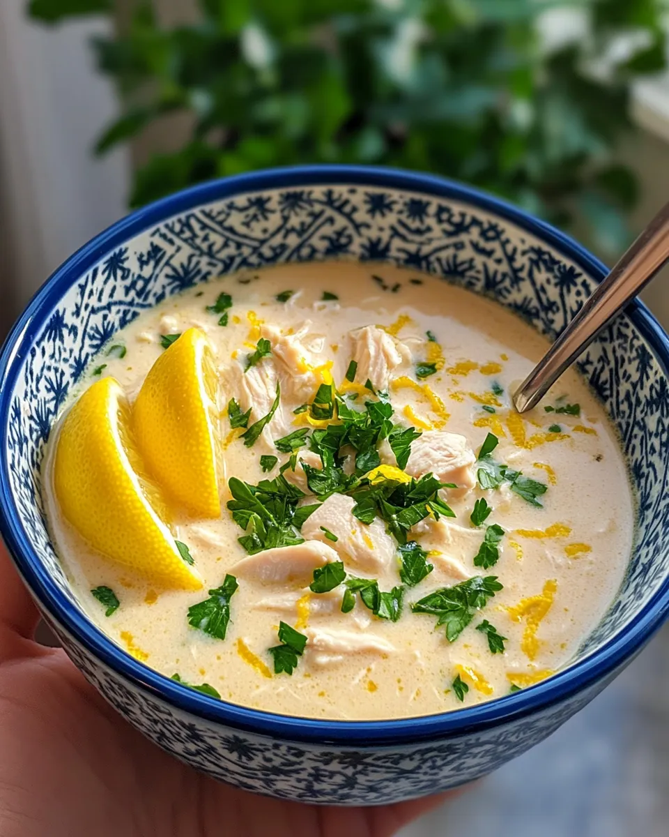 Homemade Avgolemono (Greek Lemon Chicken Soup) recipe photo