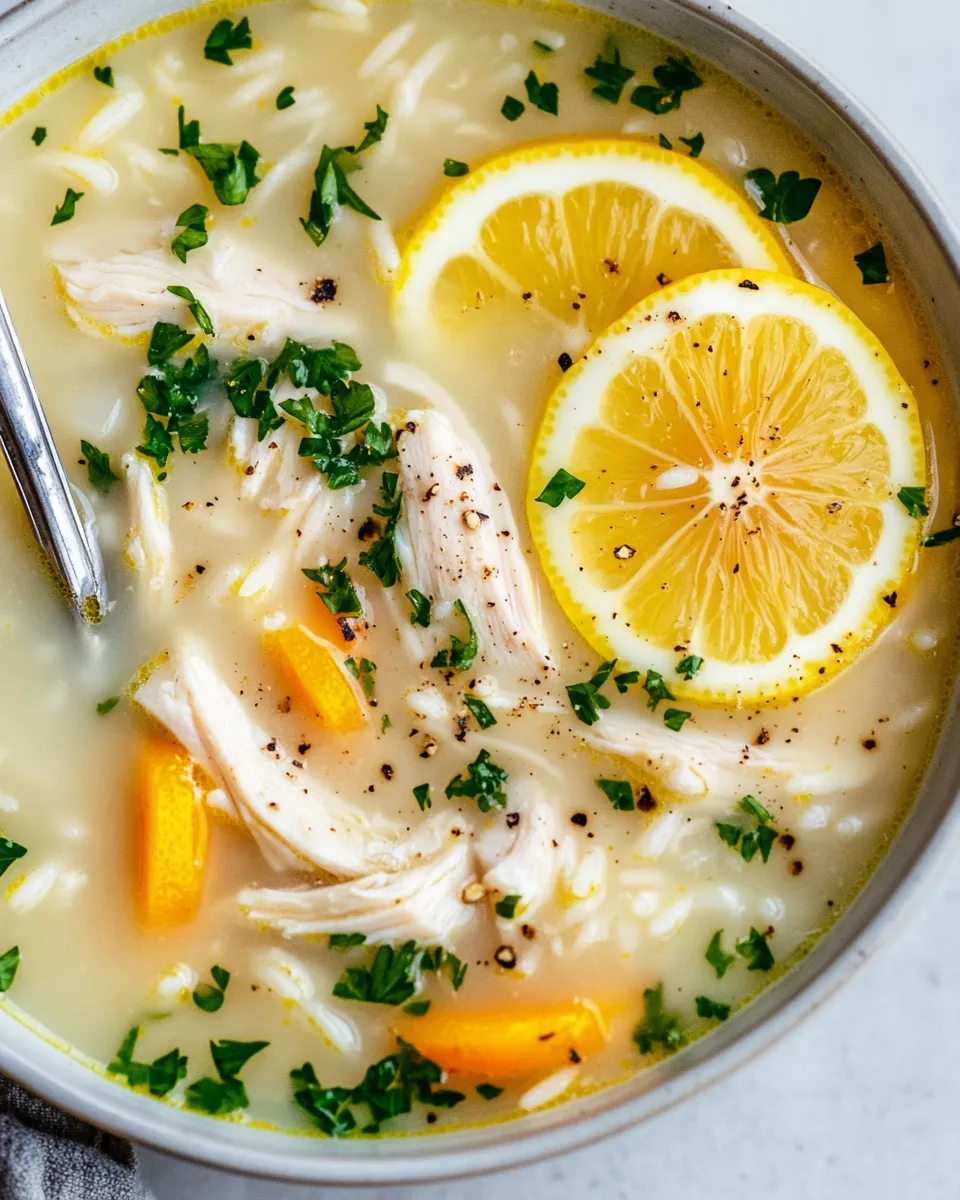 Classic Avgolemono (Greek Lemon Chicken Soup) dish photo