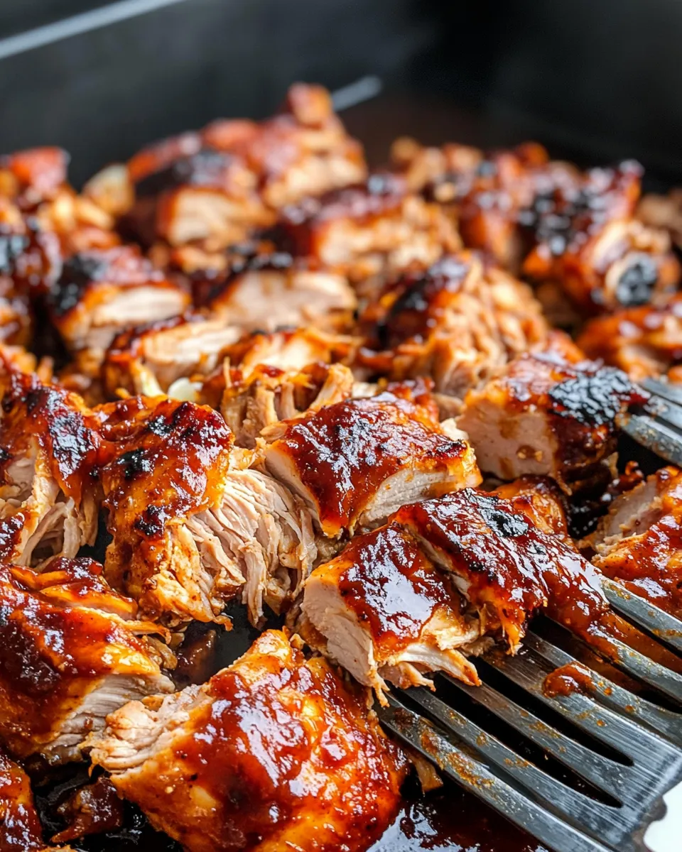 Easy BBQ Pulled Chicken food shot