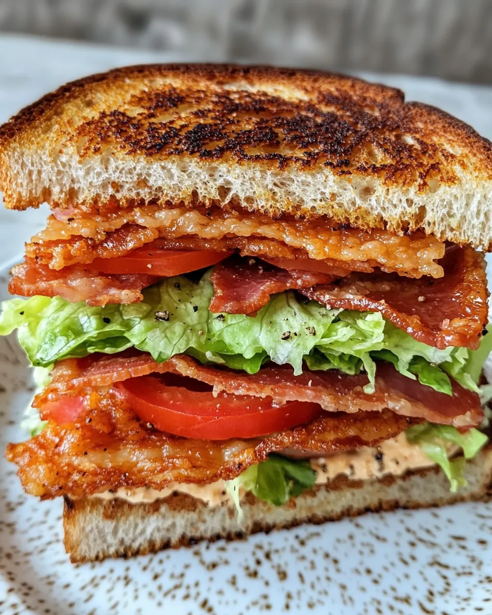 Delicious BLT with Turkey Bacon food shot