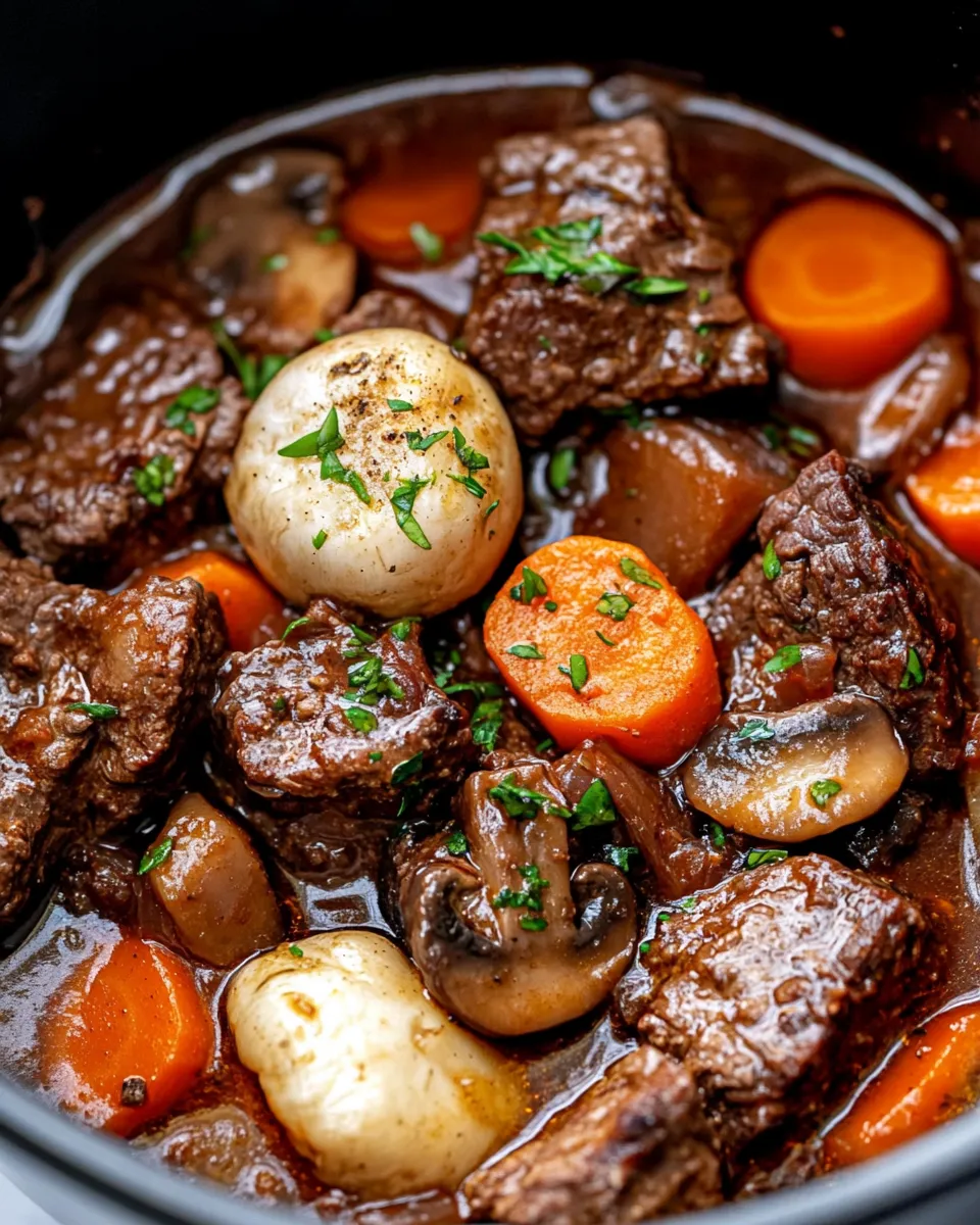 Delicious Beef Bourguignon recipe image