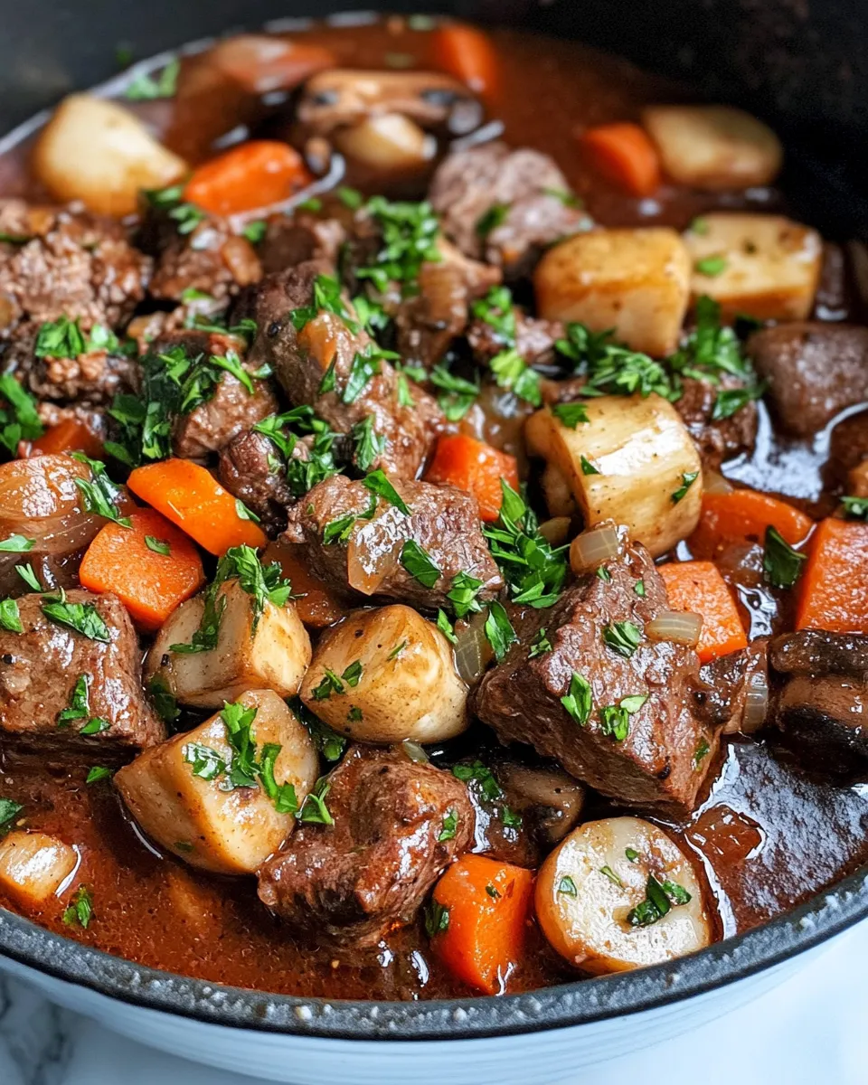 Easy Beef Bourguignon dish photo