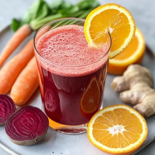 Homemade Beet Orange Detox Juice photo