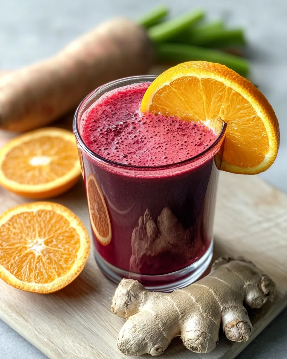 Easy Beet Orange Detox Juice recipe photo