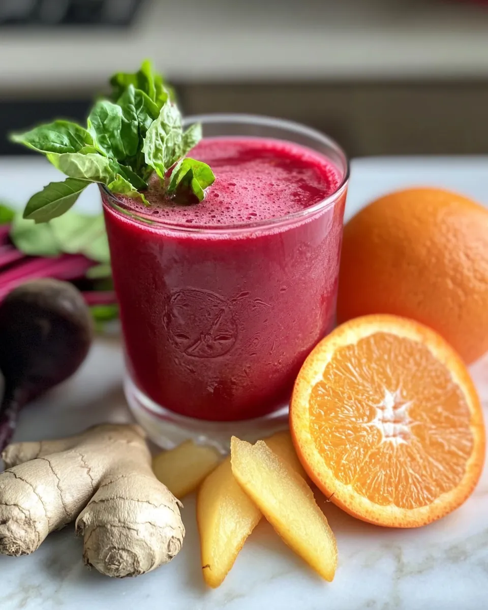 Delicious Beet Orange Detox Juice shot