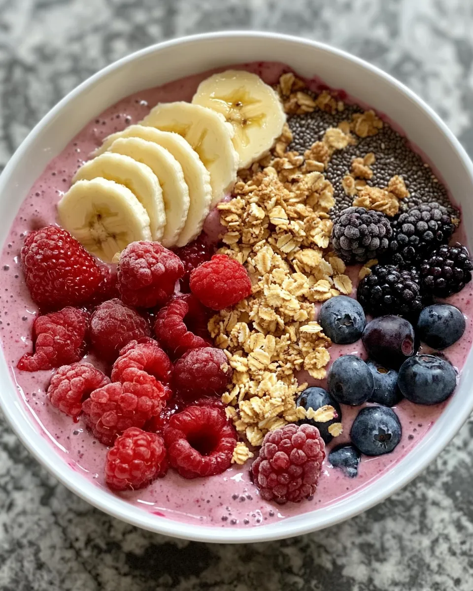 Easy Berry Smoothie Bowl recipe image