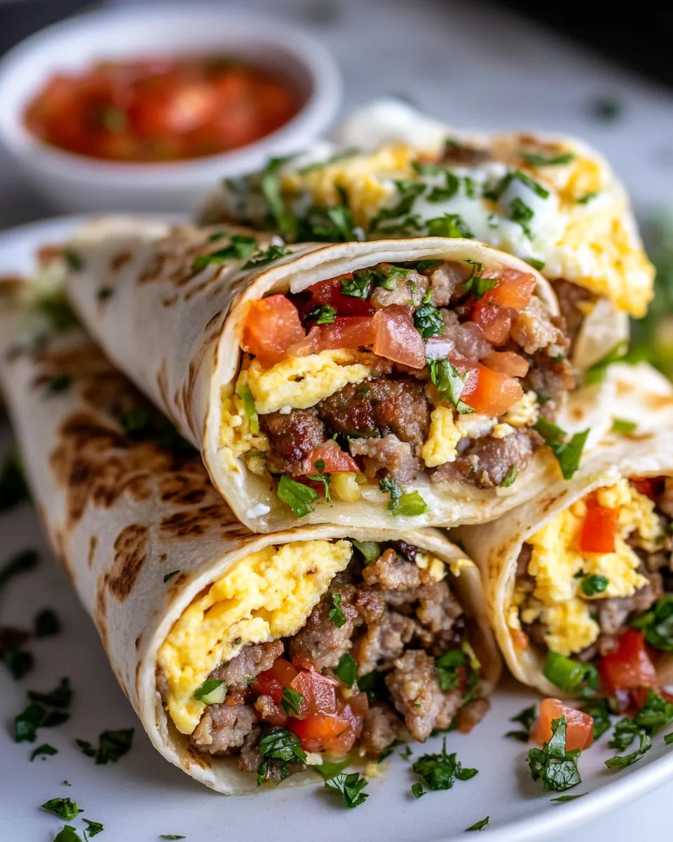 Classic Breakfast Burrito with Sausage image