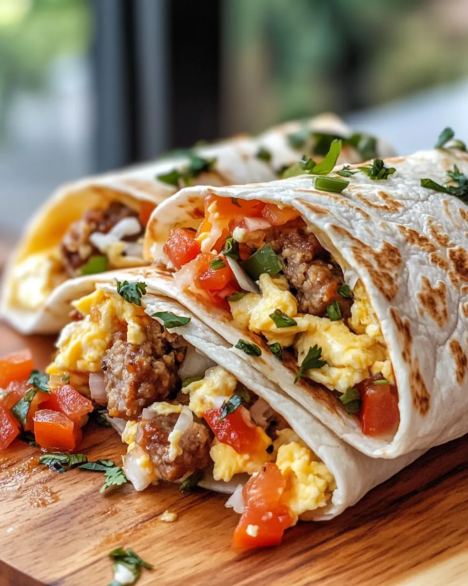 Easy Breakfast Burrito with Sausage recipe photo