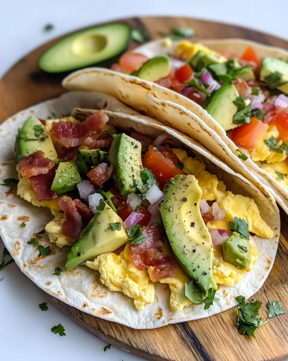 Classic Breakfast Tacos with Avocado recipe photo