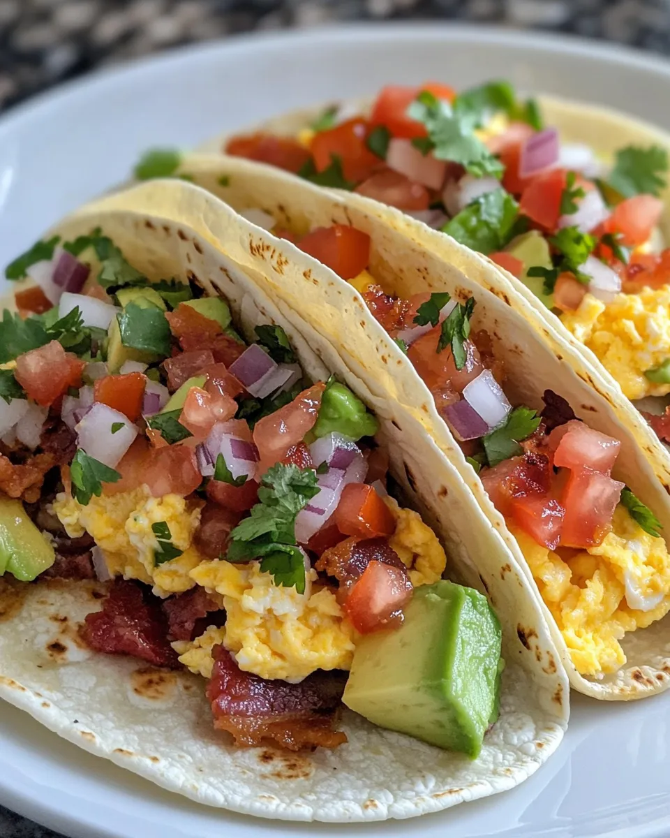 Easy Breakfast Tacos with Avocado image