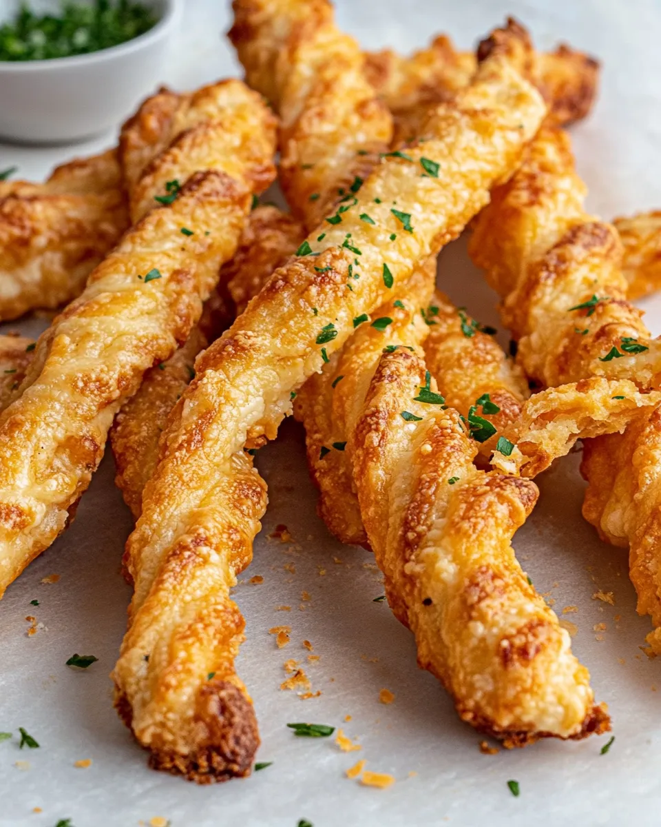 Delicious Cheese Straws plate image