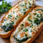 Homemade Cheesy Spinach Bread recipe photo
