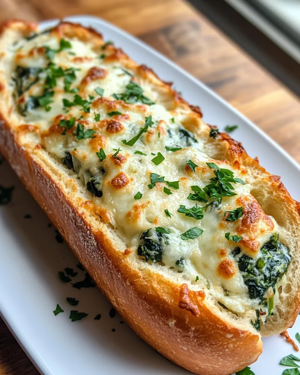 Classic Cheesy Spinach Bread dish photo