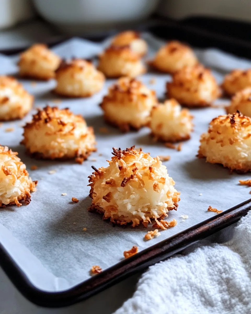 Easy Coconut Macaroons food shot