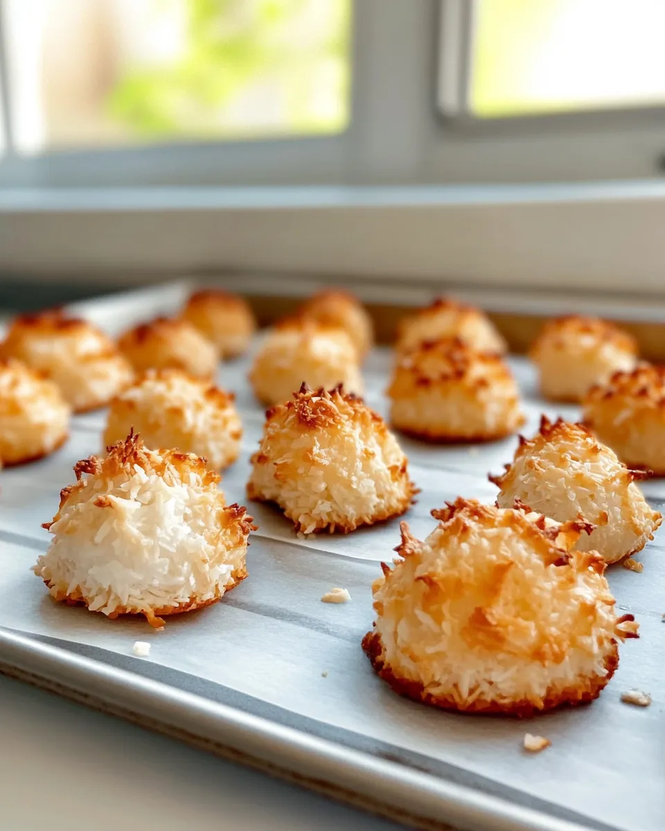 Delicious Coconut Macaroons plate image