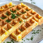 Homemade Corn & Herb Waffles recipe photo