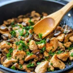 Homemade Creamy Chicken & Mushroom Skillet photo