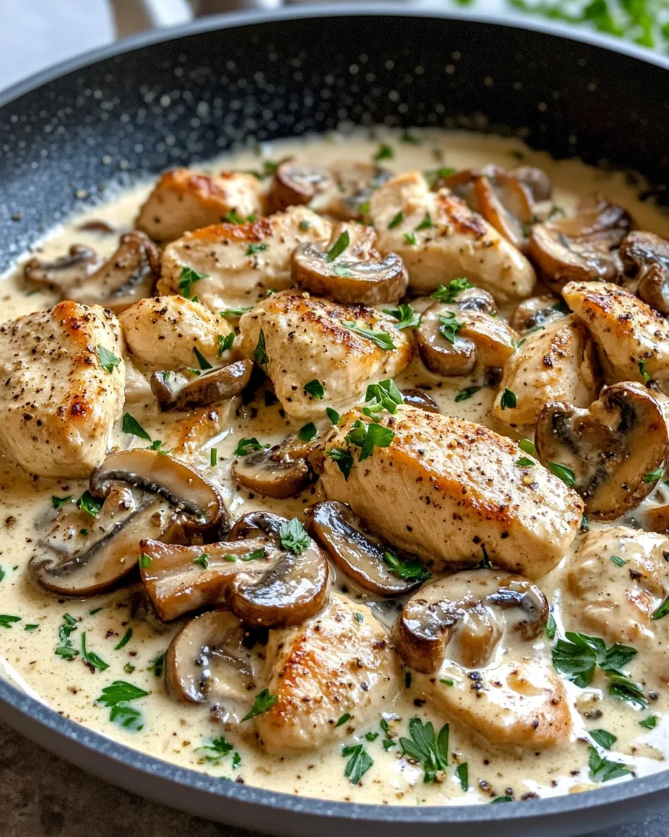 Classic Creamy Chicken & Mushroom Skillet image