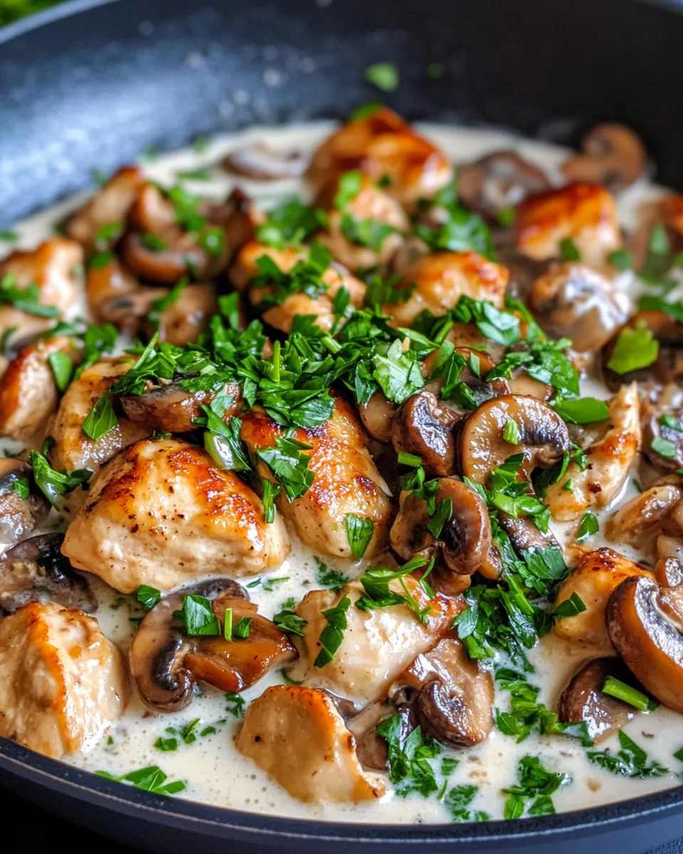 Easy Creamy Chicken & Mushroom Skillet recipe photo
