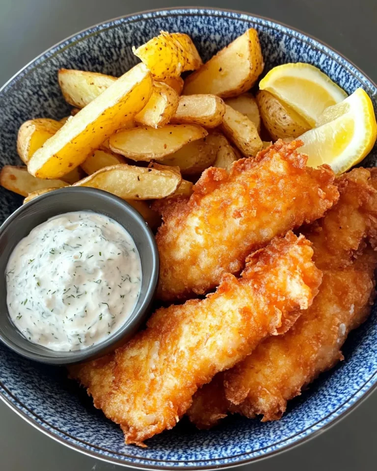 Homemade Fish & Chips with Tartar Sauce photo