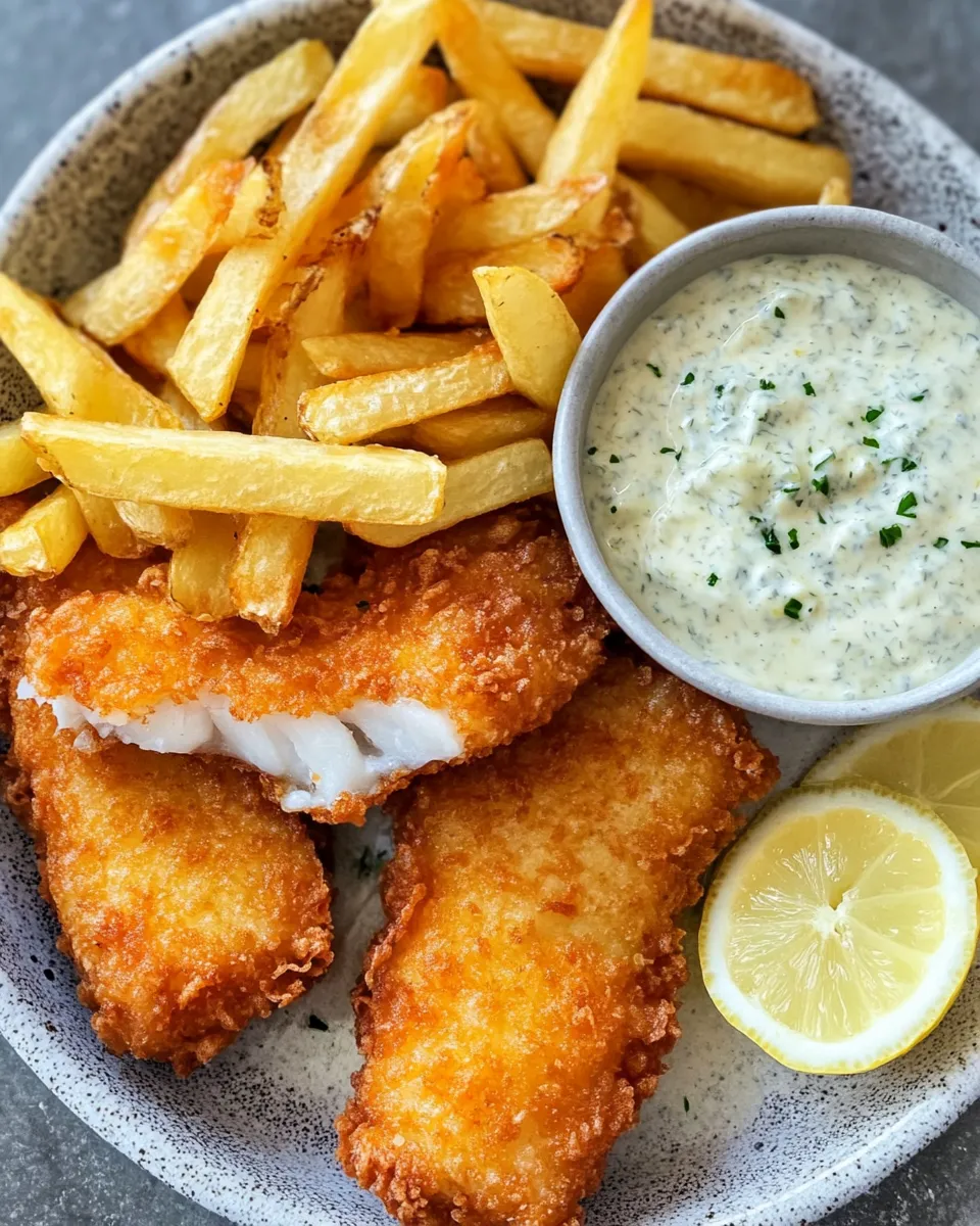 Classic Fish & Chips with Tartar Sauce image