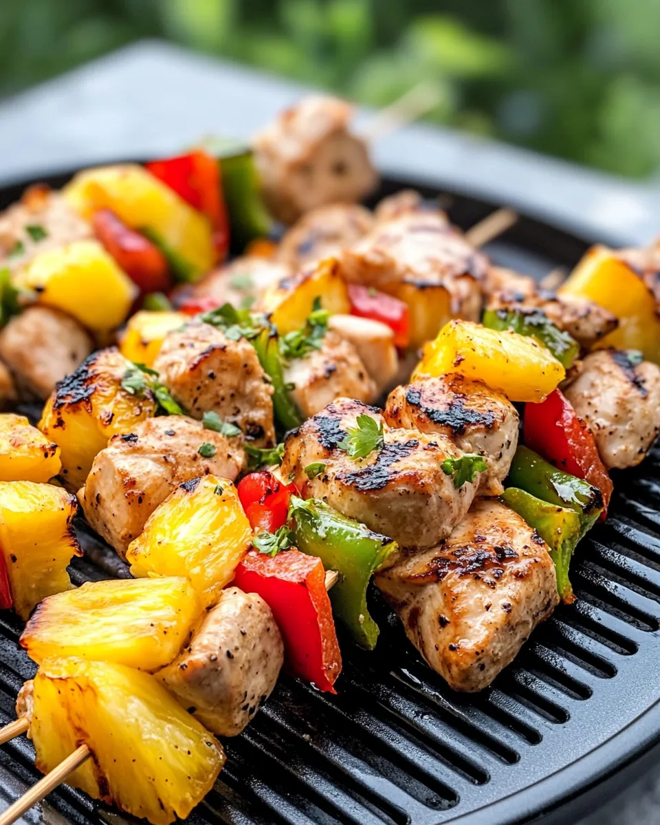 Delicious Hawaiian-Style Chicken Kebabs dish photo