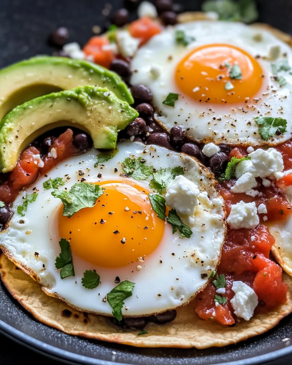 Healthy Huevos Rancheros food shot
