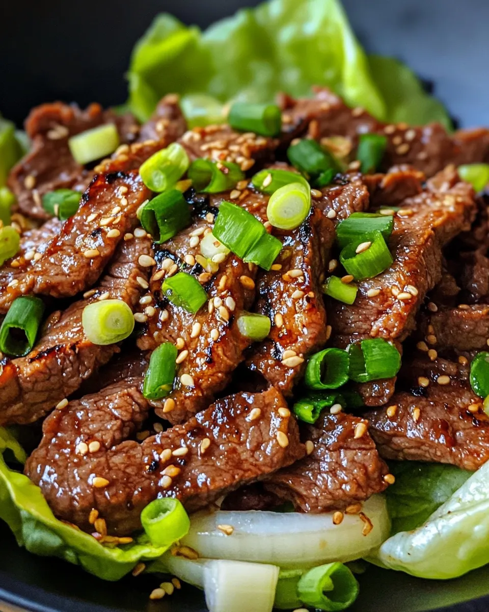 Easy Korean-Style Beef Bulgogi food shot