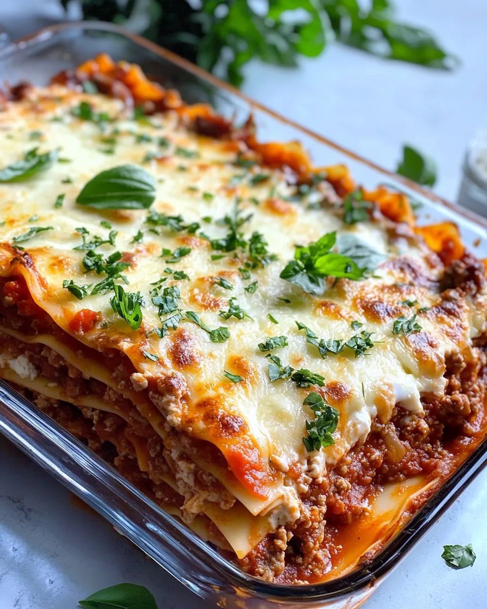 Delicious Lasagna food shot