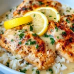 Homemade Lemon Garlic Butter Chicken and Rice Crockpot recipe photo