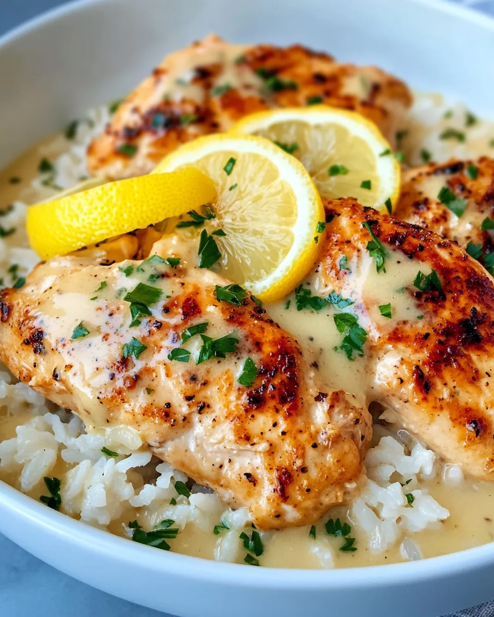 Homemade Lemon Garlic Butter Chicken and Rice Crockpot recipe photo