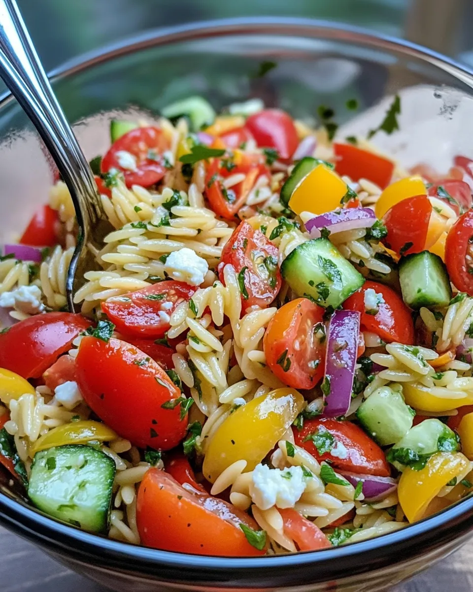 Classic Lemon Herb Orzo Salad image