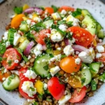 Homemade Lentil & Feta Salad photo