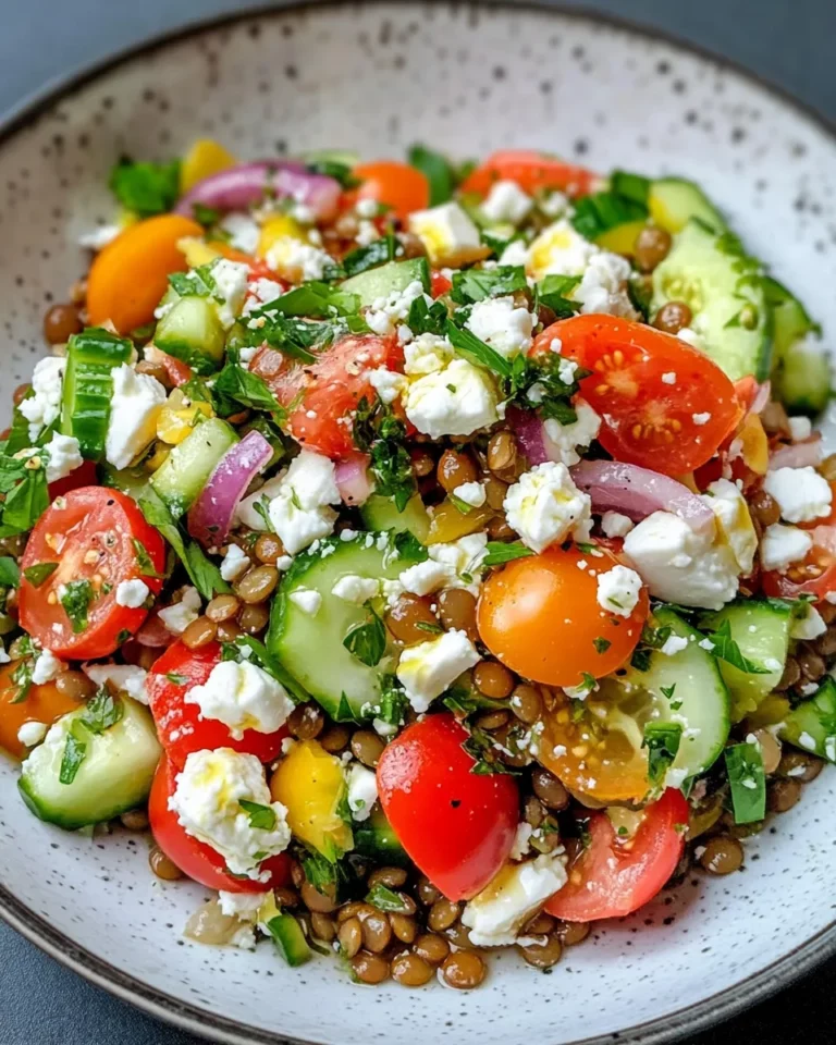 Homemade Lentil & Feta Salad photo
