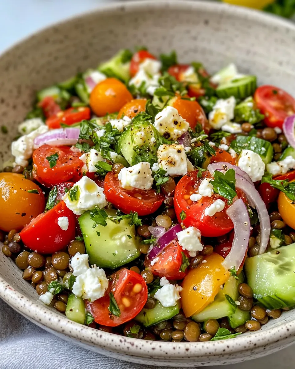 Delicious Lentil & Feta Salad dish photo