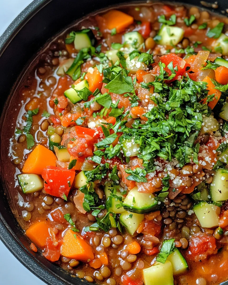 Classic Lentil & Vegetable Stew dish photo