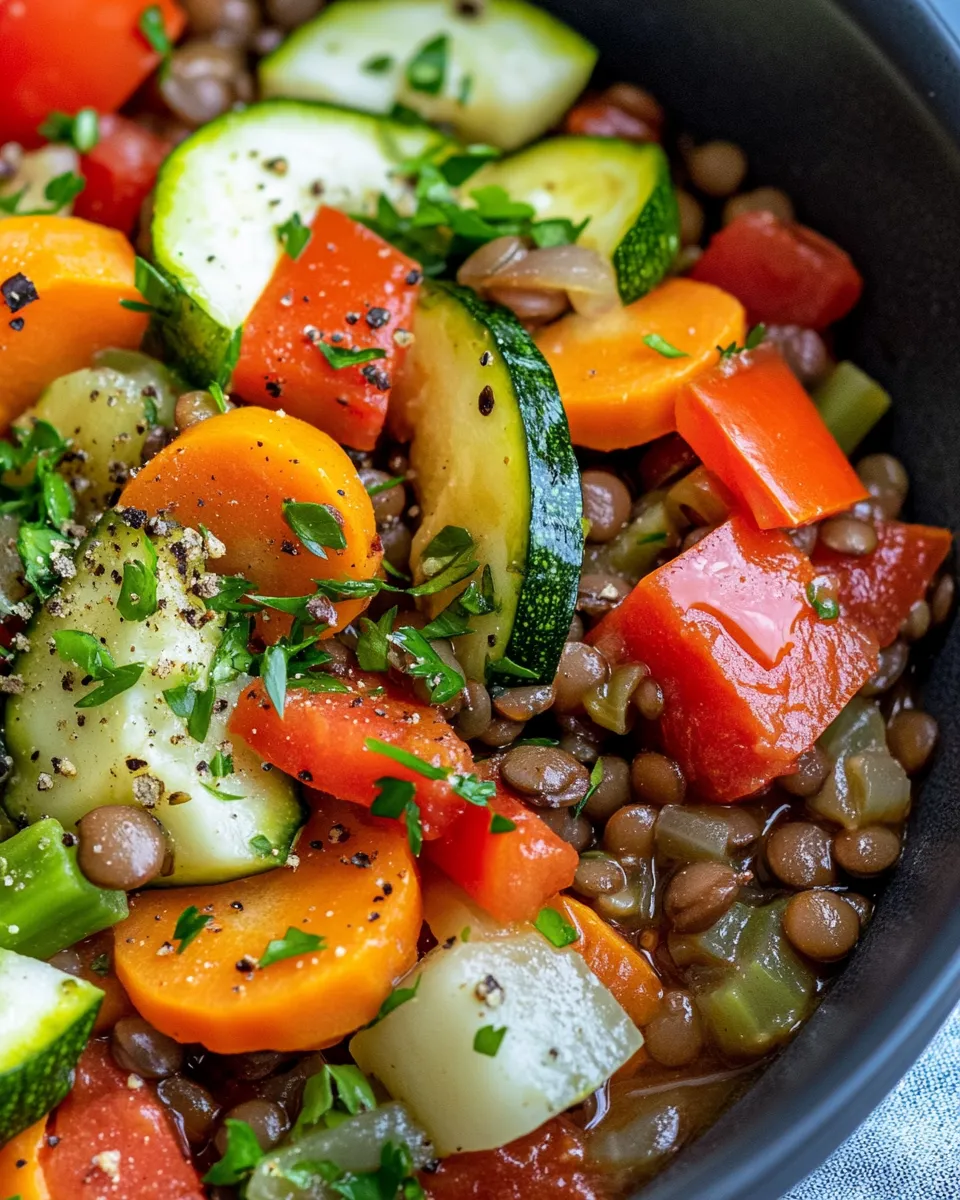 Easy Lentil & Vegetable Stew food shot