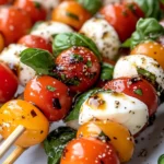 Homemade Mini Caprese Skewers recipe photo