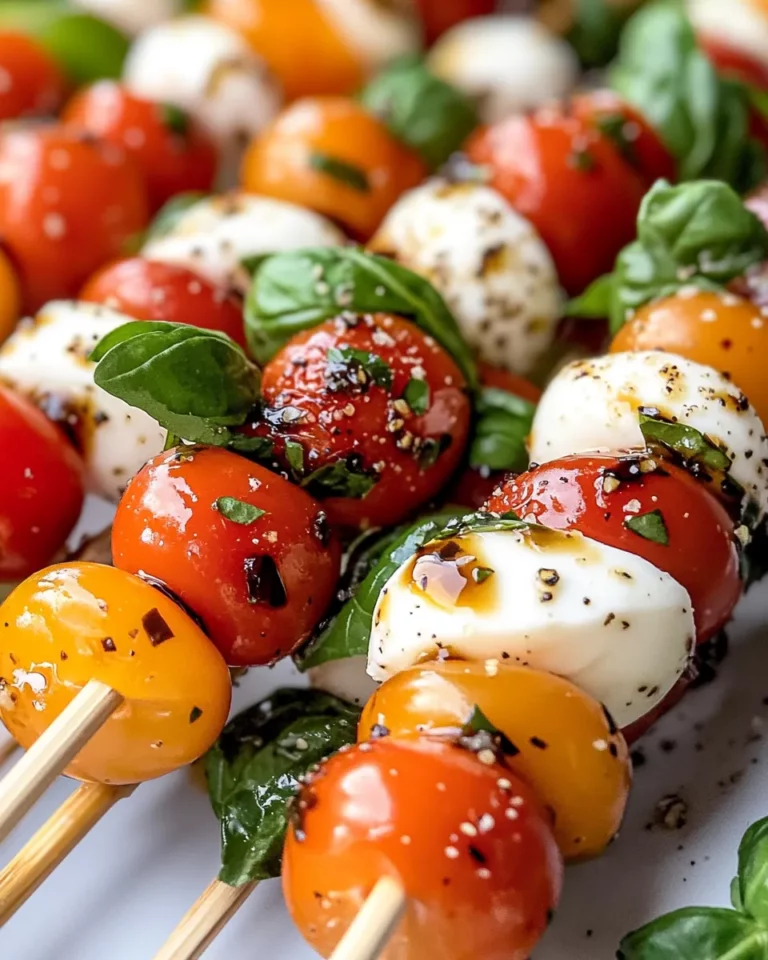 Homemade Mini Caprese Skewers recipe photo