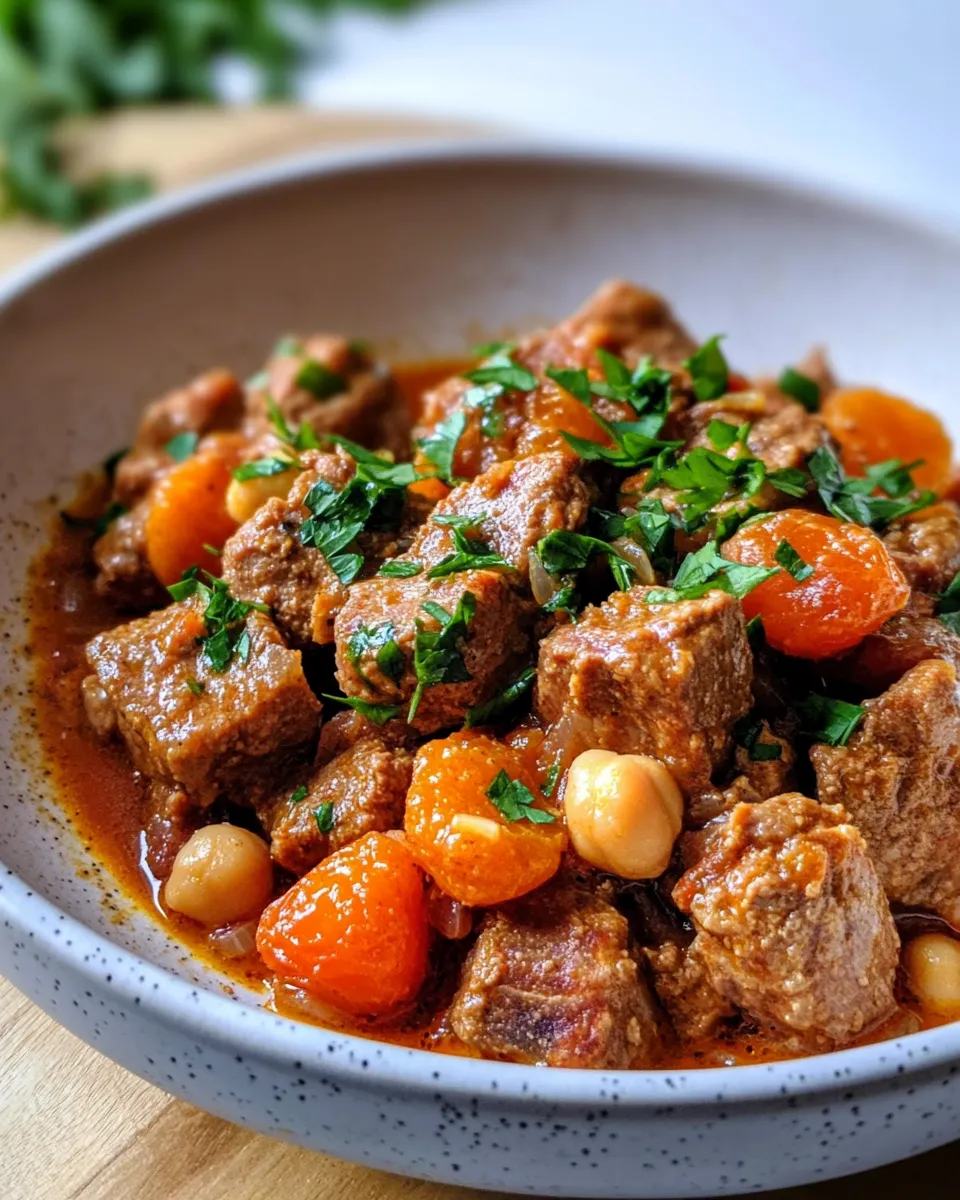 Delicious Moroccan Lamb Tagine plate image