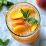 Homemade Peach Green Tea Cooler recipe photo