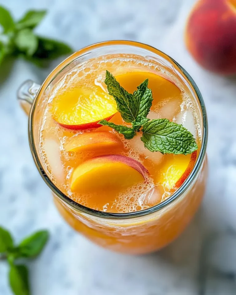 Homemade Peach Green Tea Cooler recipe photo