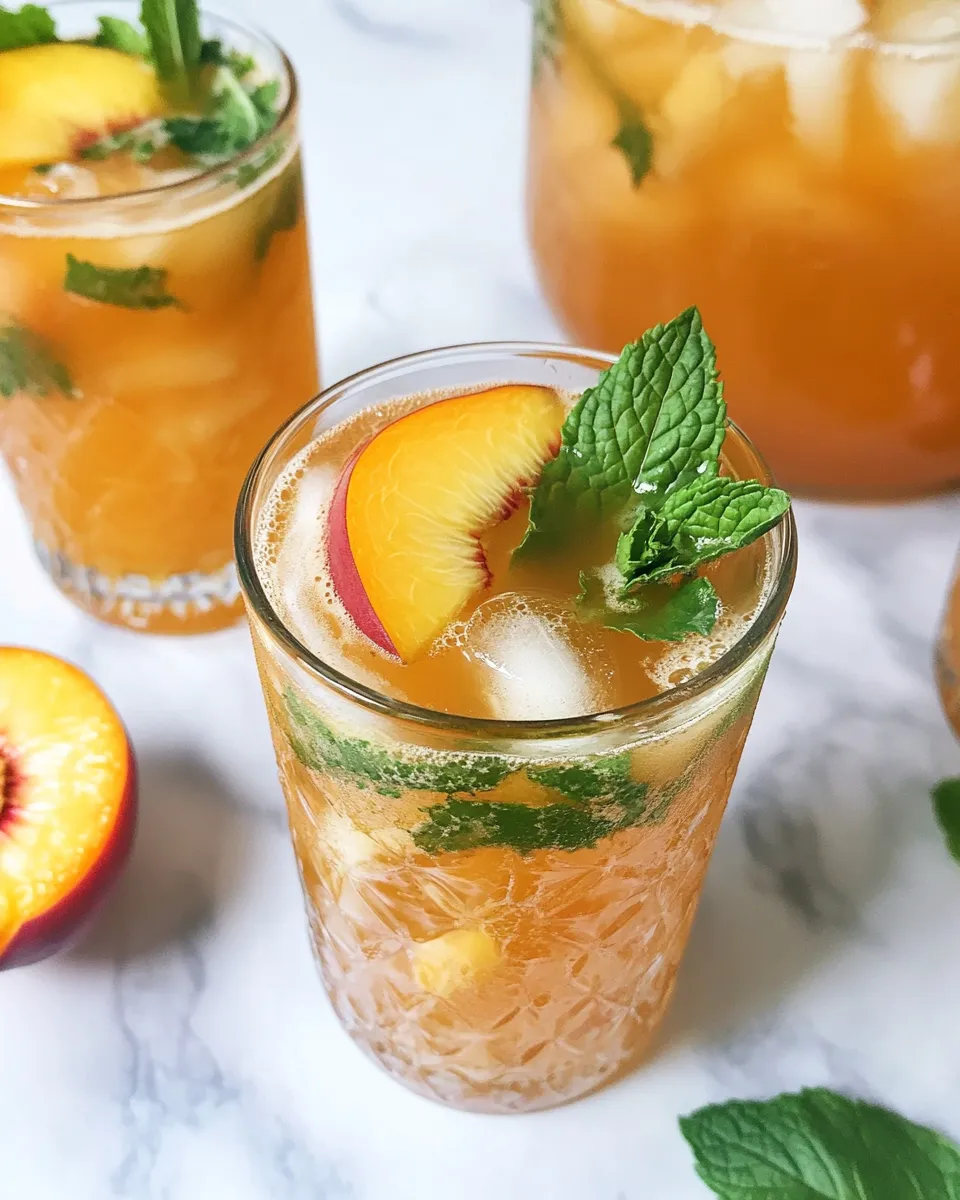 Classic Peach Green Tea Cooler dish photo