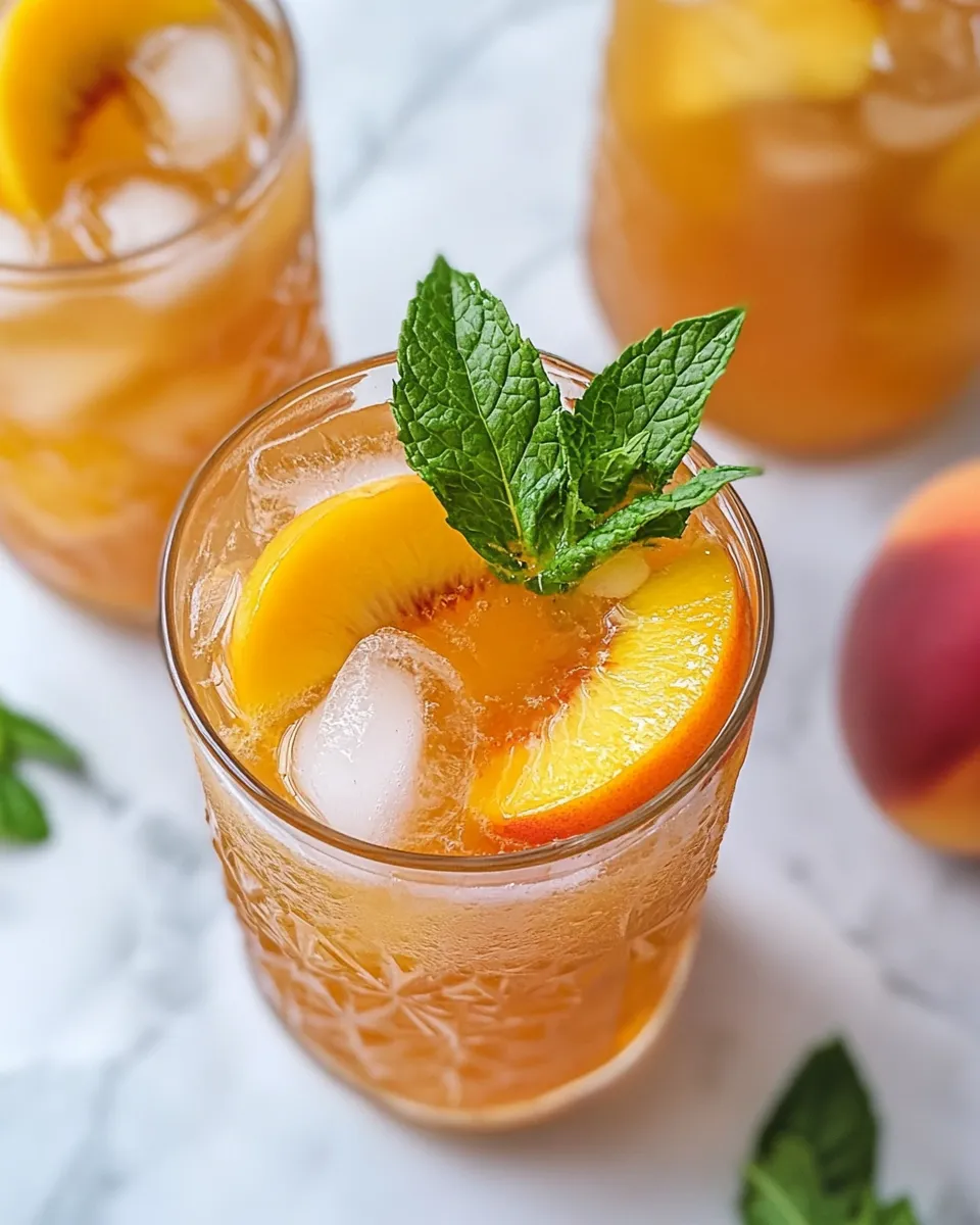 Easy Peach Green Tea Cooler food shot