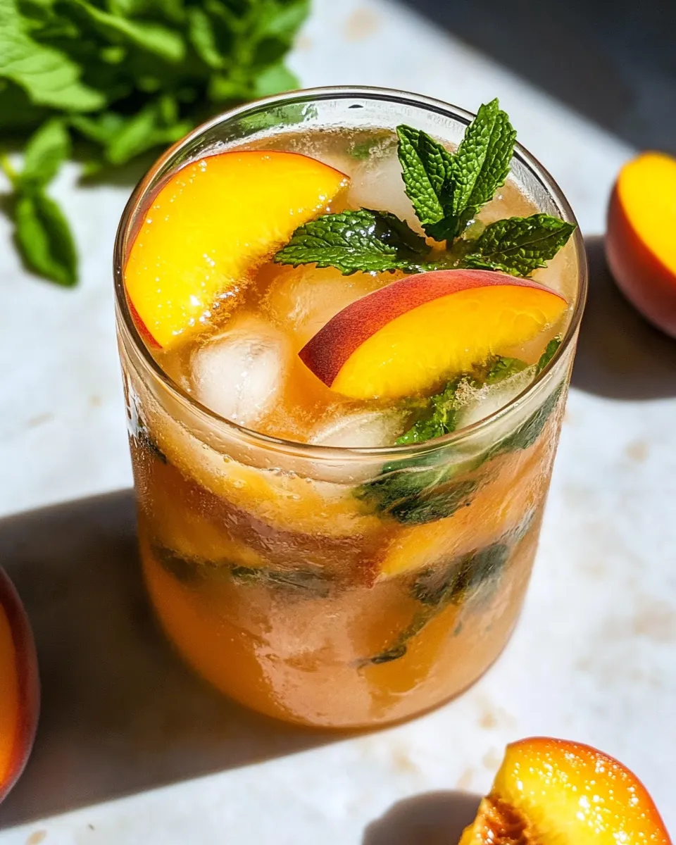 Delicious Peach Green Tea Cooler image