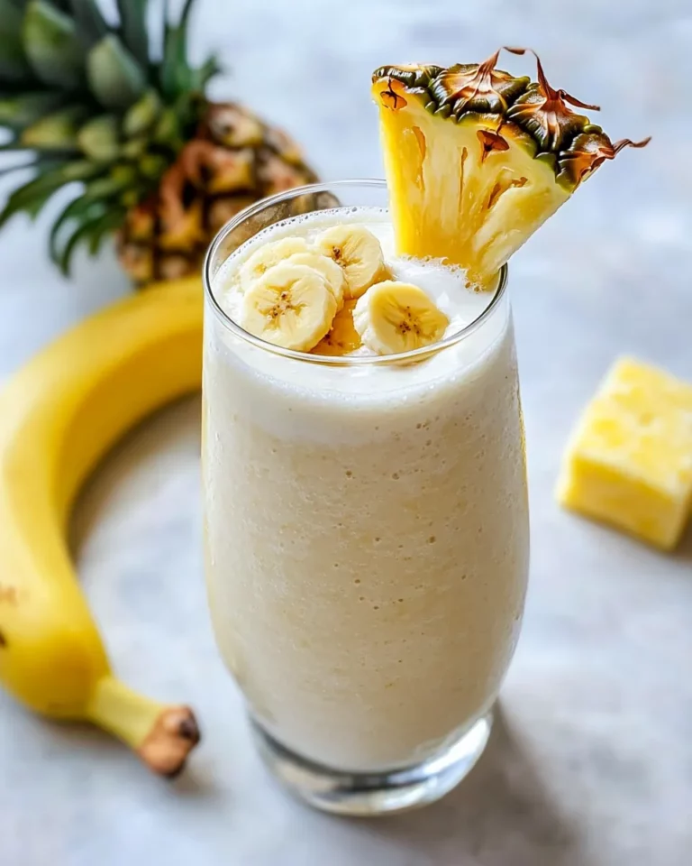 Homemade Pineapple Coconut Smoothie recipe photo