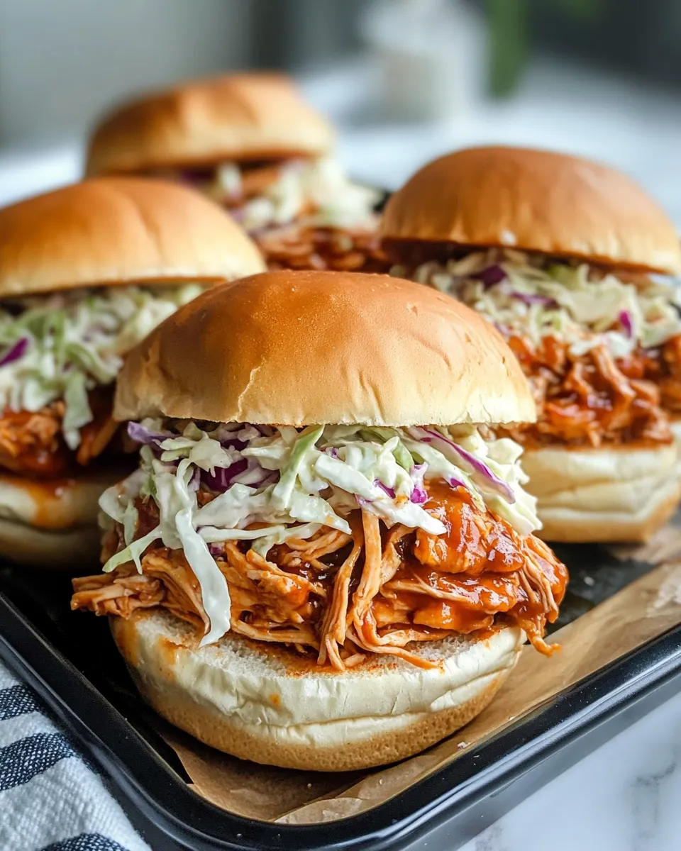 Easy Pulled Chicken Sandwiches recipe photo